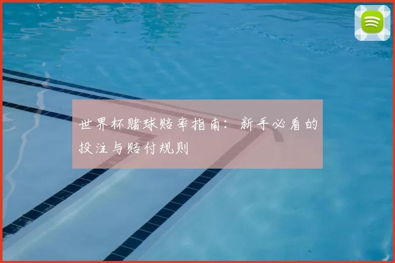 世界杯赌球赔率指南:新手必看的投注与赔付规则