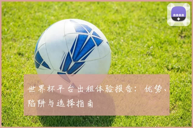 世界杯平台出租体验报告:优势、陷阱与选择指南